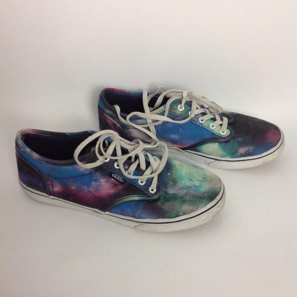 Vans Off The Wall Blue Purple Black Galaxy Skater Skate Sk8 Sneakers Sz 6 EU 36 - Picture 4 of 8